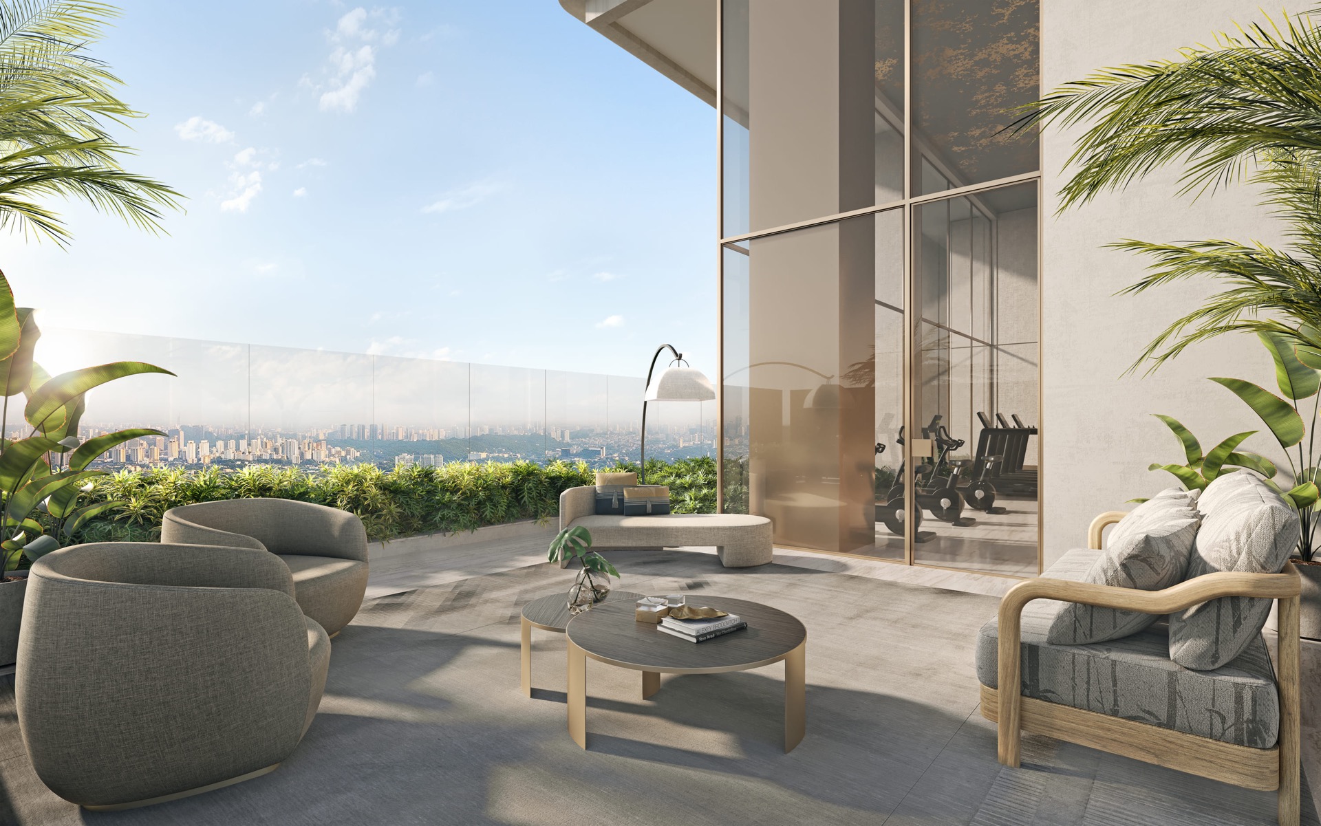 Perspectiva Ilustrada | Floating Lounge - 44° Pavimento